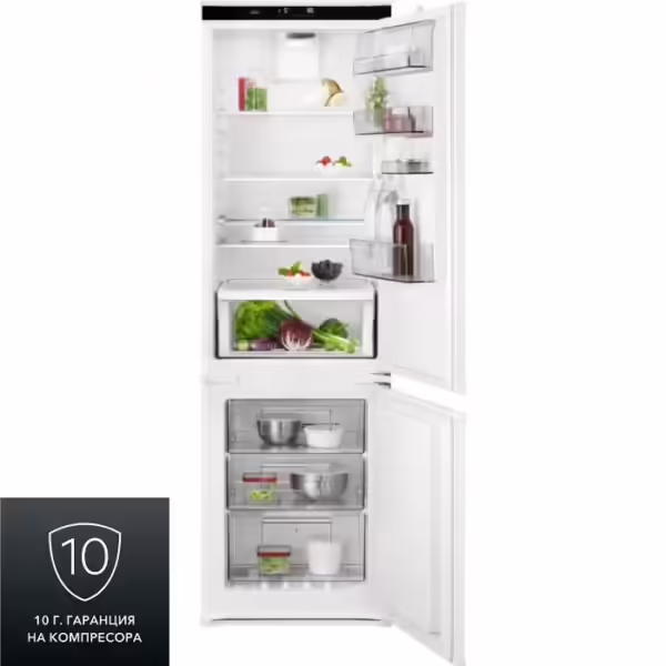 Хладилник с фризер за вграждане AEG SCE818E8TS